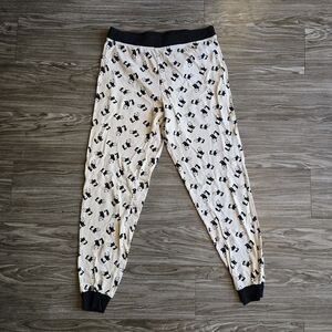 Black and White Panda Print Joggers